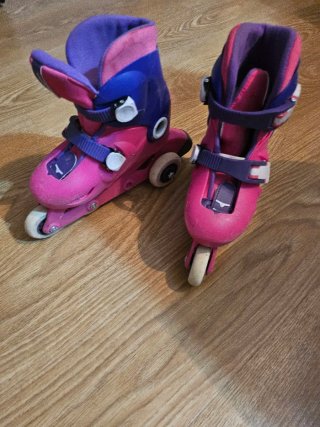 Patines Niña Talla 30 Rosa/Morado