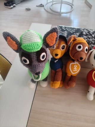 Lote de 5 Muñecos Patrulla Canina Artesanales