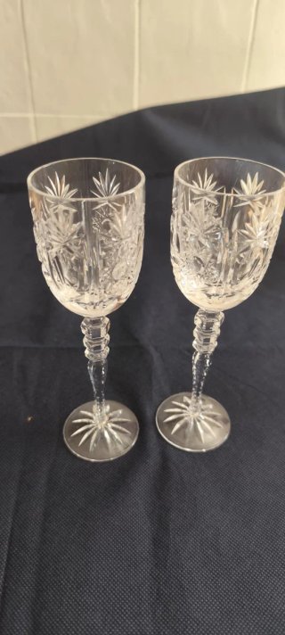 Set de 2 Copas de Vino Römer de Cristal de Bohemio