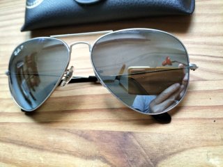 Gafas de Sol Ray-Ban Aviator Plateadas