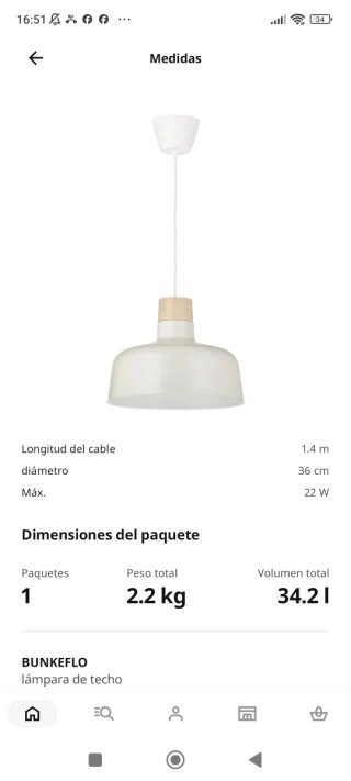 Lámpara Bunkeflo Rojo