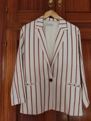 Americana Rayas Mango Talla XS
