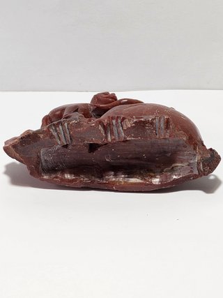 Scultura In Pietra Saponaria Cinese Scimmietta XX