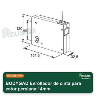 Enrollador de cinta para estor persiana 14mm