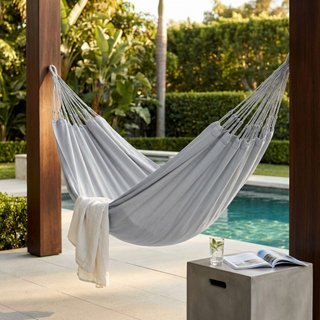 Amaca Giardino in Cotone Grigio Chiaro 200x100 cm