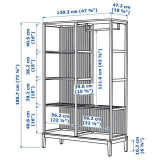 Armario abierto Ikea NORDKISA guardarropa