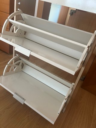 Zapatero de Madera Blanco Como nuevo