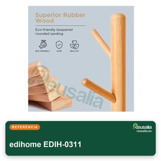 Perchero de madera ajustable 8 ganchos