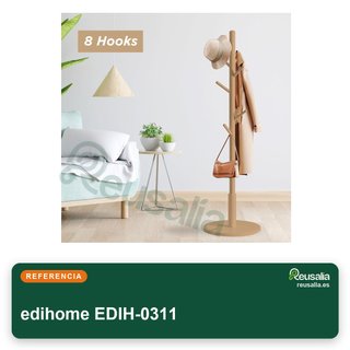 Perchero de madera ajustable 8 ganchos