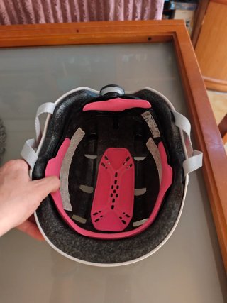 Casco de Bicicleta Blanco y Rosa