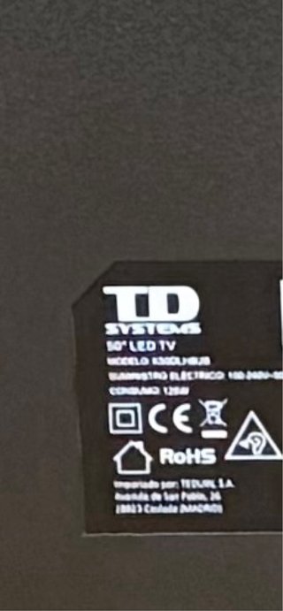 TV Smart 50” Negra (sin mando)