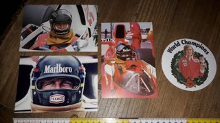 James Hunt Marlboro Texaco Adesivo e Cartoline F1