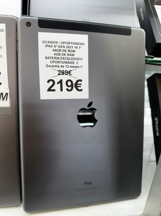 iPad 9ª Gen 2021 64GB Gris - Como Nuevo