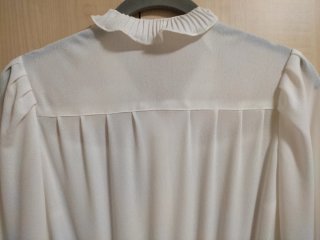 Vestido Blanco Vintage Plisado