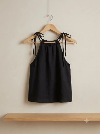 Top halter negro talla S