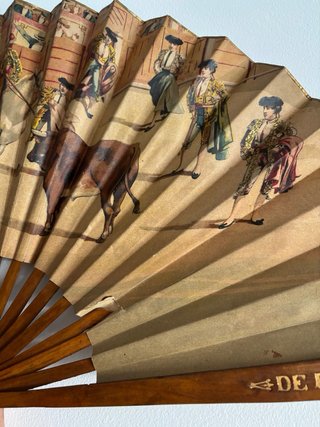 Lote de 4 Abanicos Vintage Litografiados