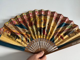 Lote de 4 Abanicos Vintage Litografiados