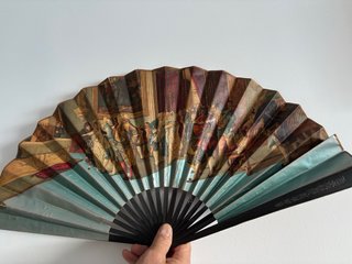Lote de 4 Abanicos Vintage Litografiados