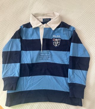 Polo Manga Larga Ralph Lauren Rayas 2 Años