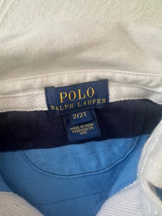 Polo Manga Larga Ralph Lauren Rayas 2 Años