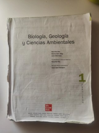 Libro Biología, Geología 1 bachillerato McGraw hil