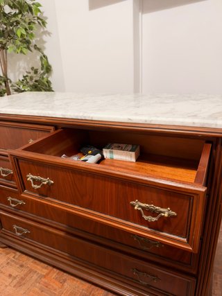 Cómoda madera maciza mármol