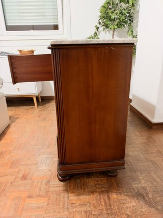 Cómoda madera maciza mármol