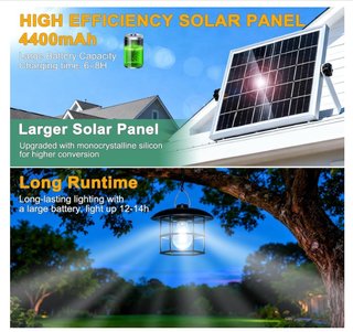 Lámpara Solar colgante exterior NUEVA