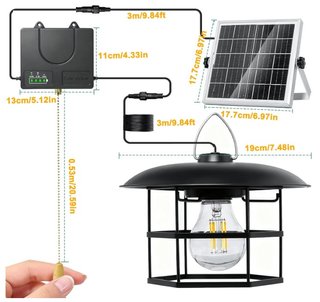 Lámpara Solar colgante exterior NUEVA