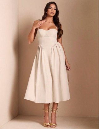 Vestido elegante Shein Beige Talla M