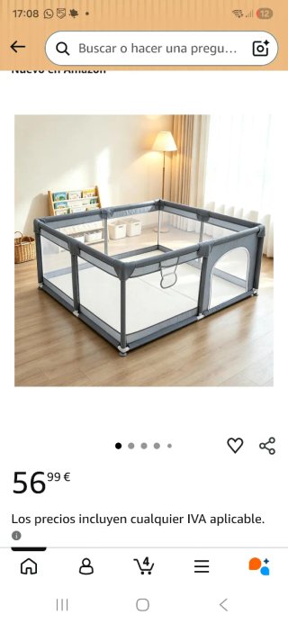 Parque para Bebés Gris
