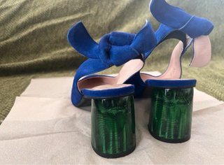 Zapatos Gino Rossi azules y verdes,usan 2 veces