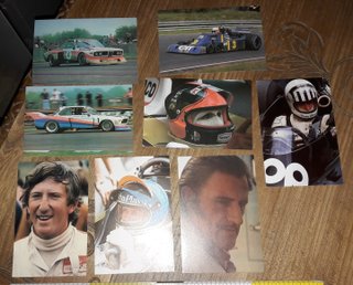 Set 8 Cartoline Auto da Corsa e Piloti F1