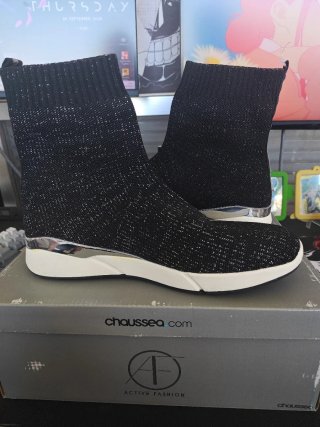 Botines Calcetín Active Fashion Negros