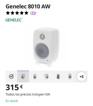 Monitores de estudio Genelec blancos