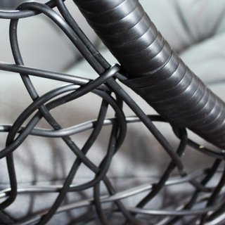Poltrona Sospesa da Giardino Metallo e Polyrattan