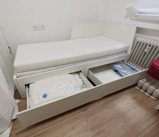 Cama nido doble diván Ikea Flekke blanca