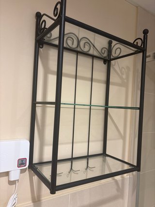 Vitrina Colgante de Metal y Cristal