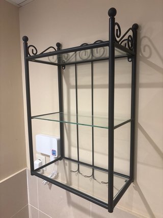 Vitrina Colgante de Metal y Cristal