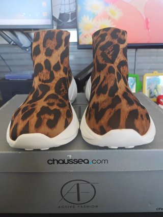 Botines Calcetín Active Fashion Leopardo
