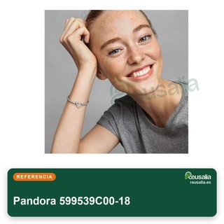Pandora 599539C00-18 pulsera plata ley cadena