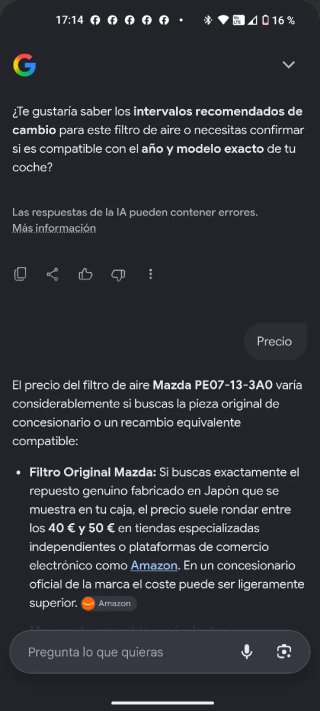 Filtro de Aire Mazda PE07-13-3A0