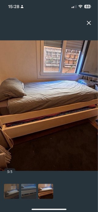 Cama nido blanca con cajones