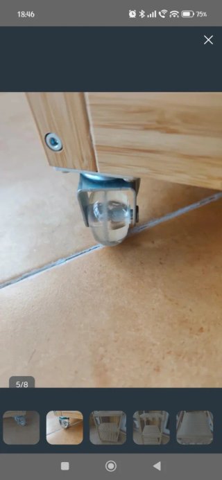 Carrito auxiliar baño,  Ikea bambú