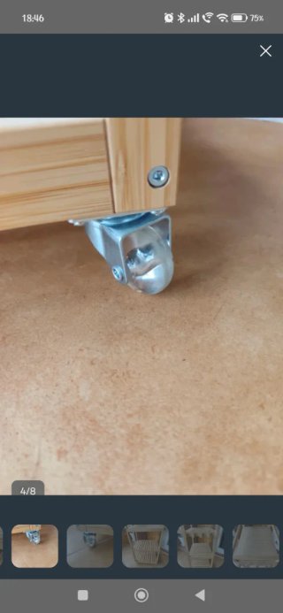Carrito auxiliar baño,  Ikea bambú