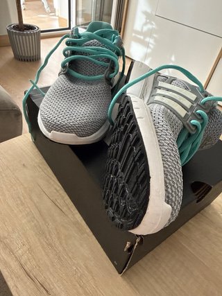 Zapatillas Adidas Gris y Turquesa Talla 37
