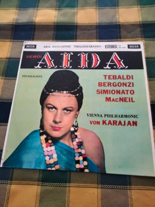 2 Discos Vinilo Ópera: Aida y Andrea Chénier