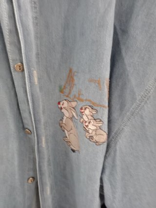 Camisa Vintage Vaquera con Bordados