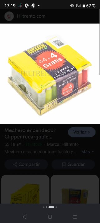 Caja 48 Mecheros Clipper Recargables