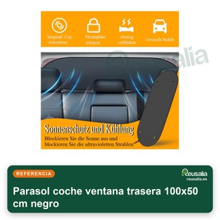 Parasol coche ventana trasera 100x50 cm negro
